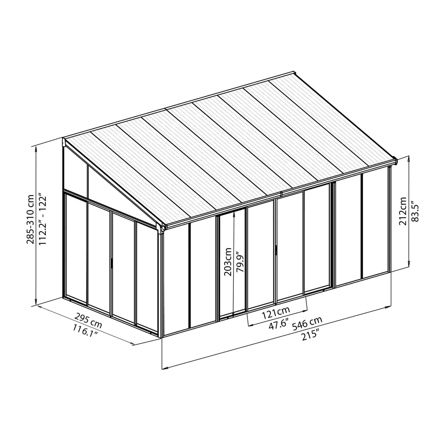 Palram - Canopia | SanRemo Patio Enclosure / Sunroom - HG9074