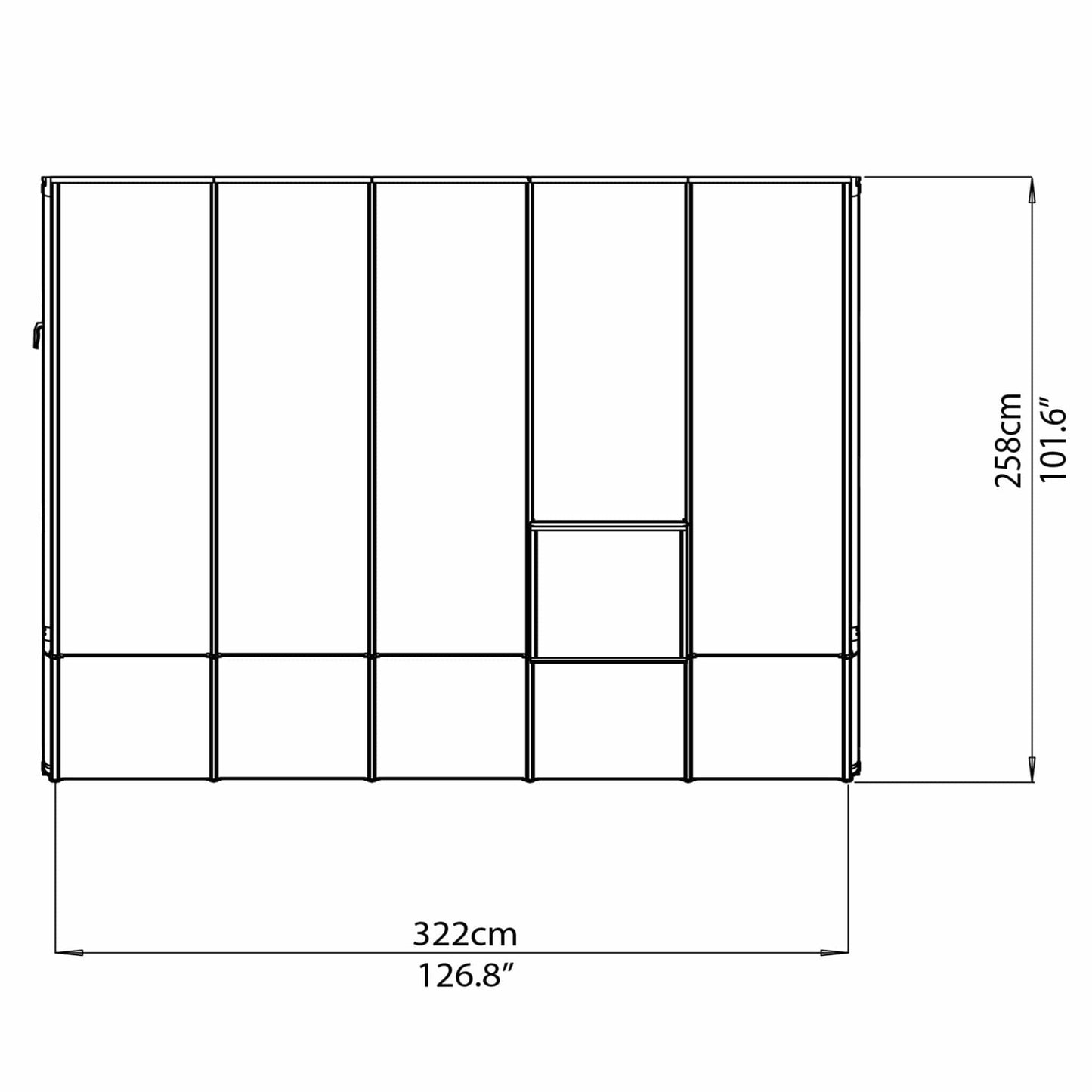 Palram - Canopia | Sun Room Eight Sunroom Enclosure, Lean To Greenhouse Kit- HG7608