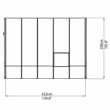 Palram - Canopia | Sun Room Eight Sunroom Enclosure, Lean To Greenhouse Kit- HG7608