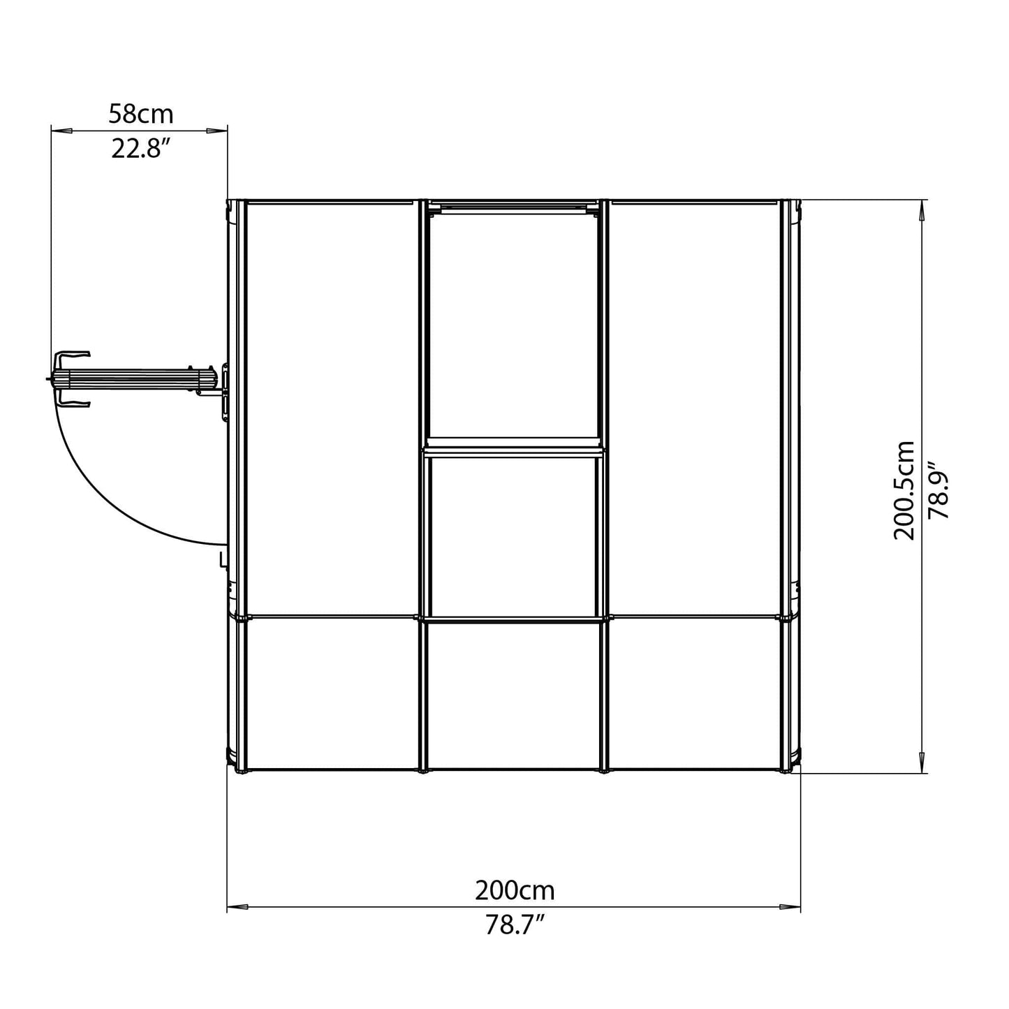 Palram - Canopia | Sun Room Six Sunroom Enclosure, Lean To Greenhouse Kit - HG7506
