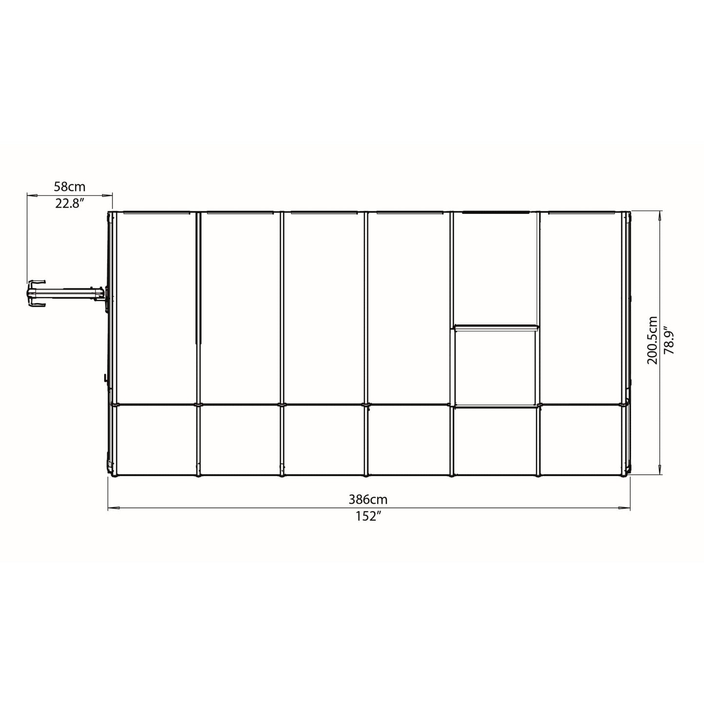 Palram - Canopia | Sun Room Six Sunroom Enclosure, Lean To Greenhouse Kit - HG7506
