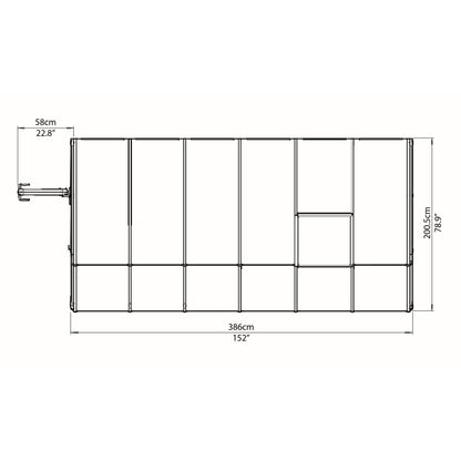 Palram - Canopia | Sun Room Six Sunroom Enclosure, Lean To Greenhouse Kit - HG7506