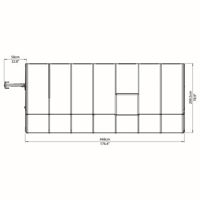 Palram - Canopia | Sun Room Six Sunroom Enclosure, Lean To Greenhouse Kit - HG7506