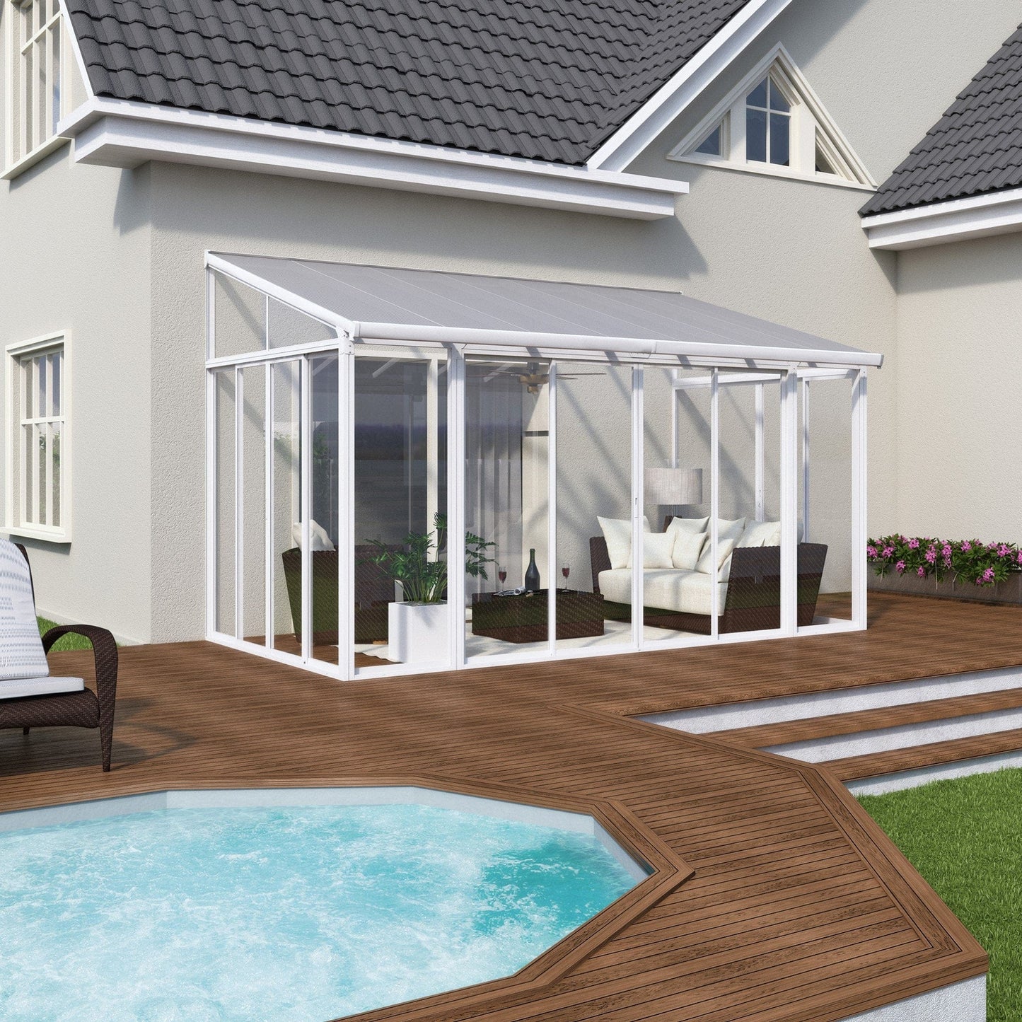 Palram - Canopia | SanRemo Patio Enclosure / Sunroom - HG9074