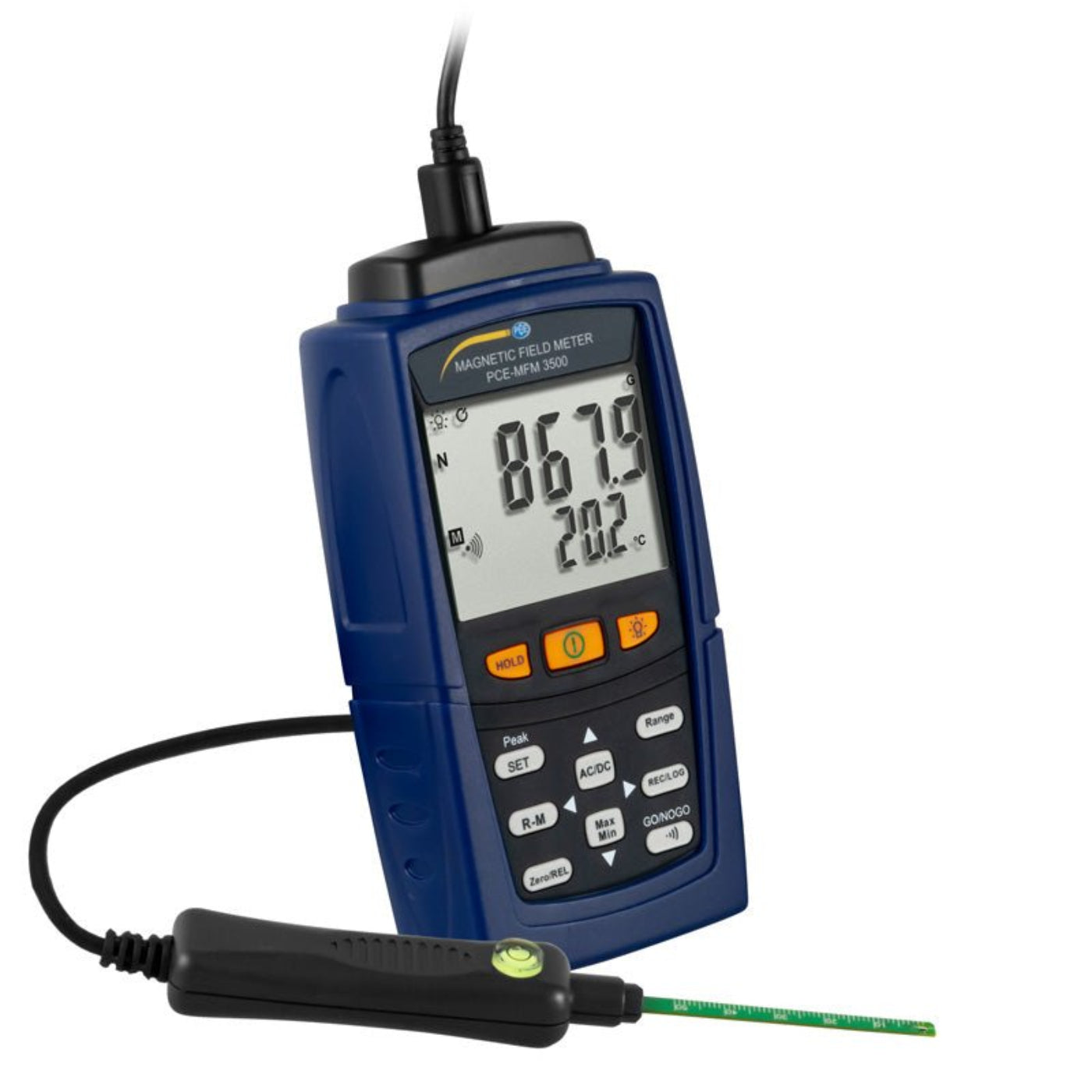 PCE 0 - 30,000G Portable EMF Detector & Magnetometer Gauss Magnetic Field Meter - MFM 3500