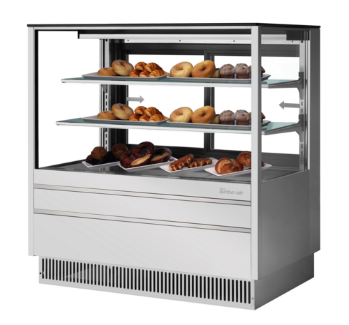 Turbo Air TCGB-48UF-DR-S Pastry Display Cases - TCGB-48UF-DR-S