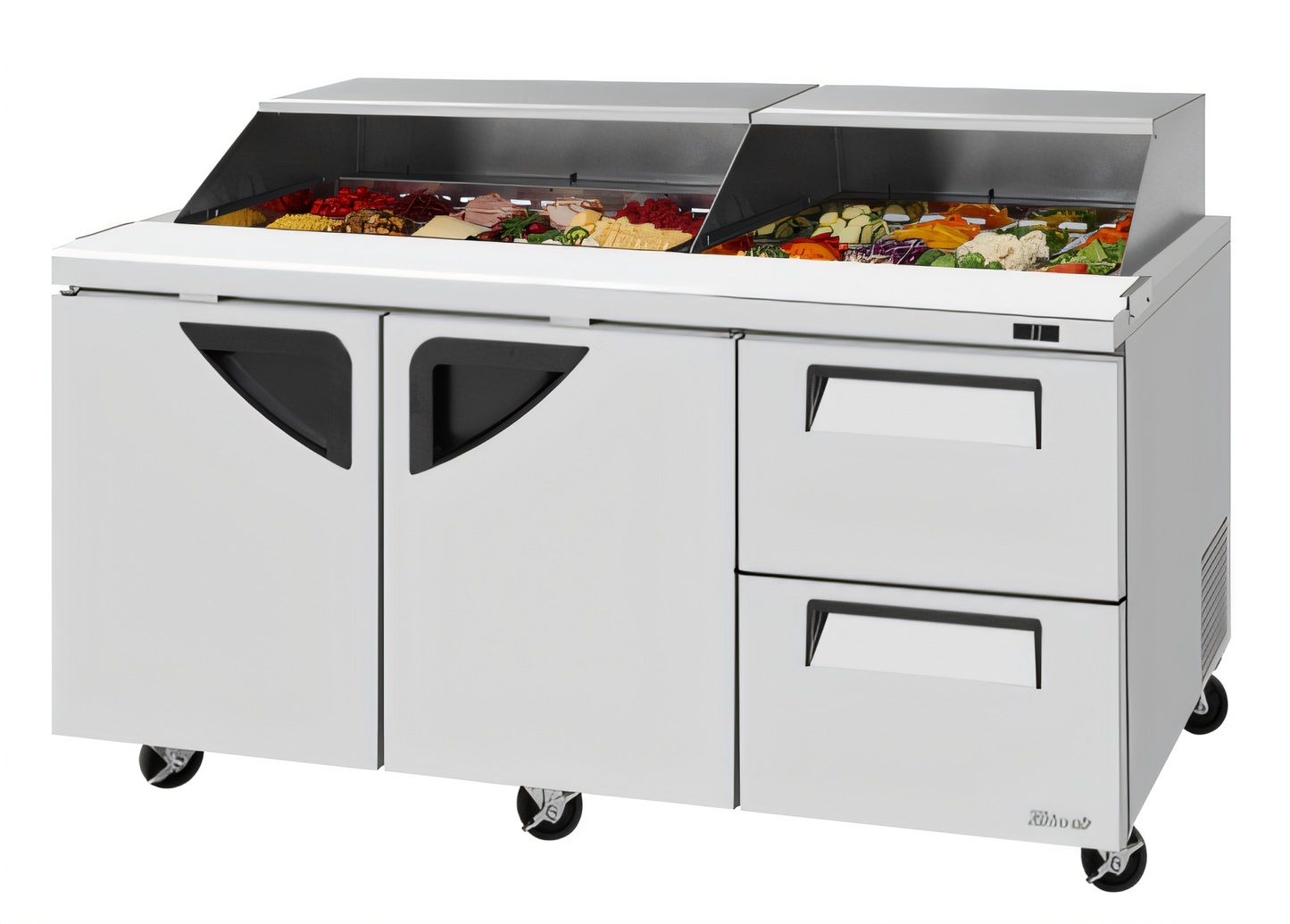 Turbo Air TST-72SD-LRD2-N-SL Super Deluxe Prep Tables - TST-72SD-LRD2-N-SL