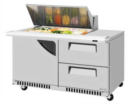 Turbo Air  Super Deluxe Refrigerated Prep Tables - TST-60SD-18M-D2R(L)-FB-N(-LW