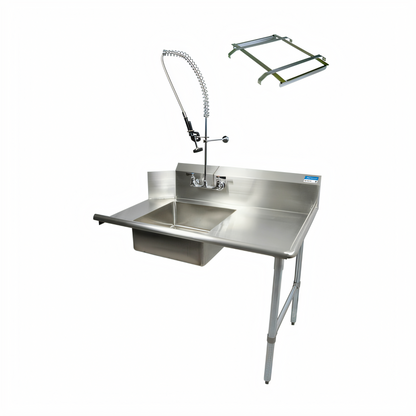 BK Resources BKSDT-36-R-SS-P2-G Compartment Sinks - BKSDT-36-R-SS-P2-G