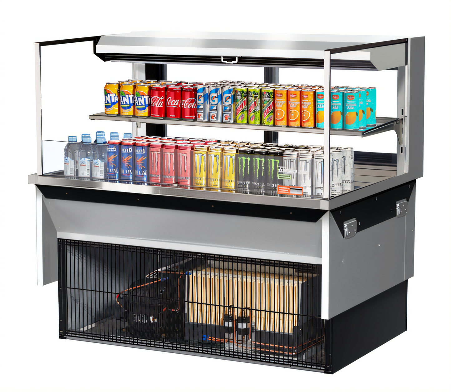 Turbo Air TOM-48L-UFD-S-2SI-N Countertop Refrigerated Display Cases - TOM-48L-UFD-S-2SI-N