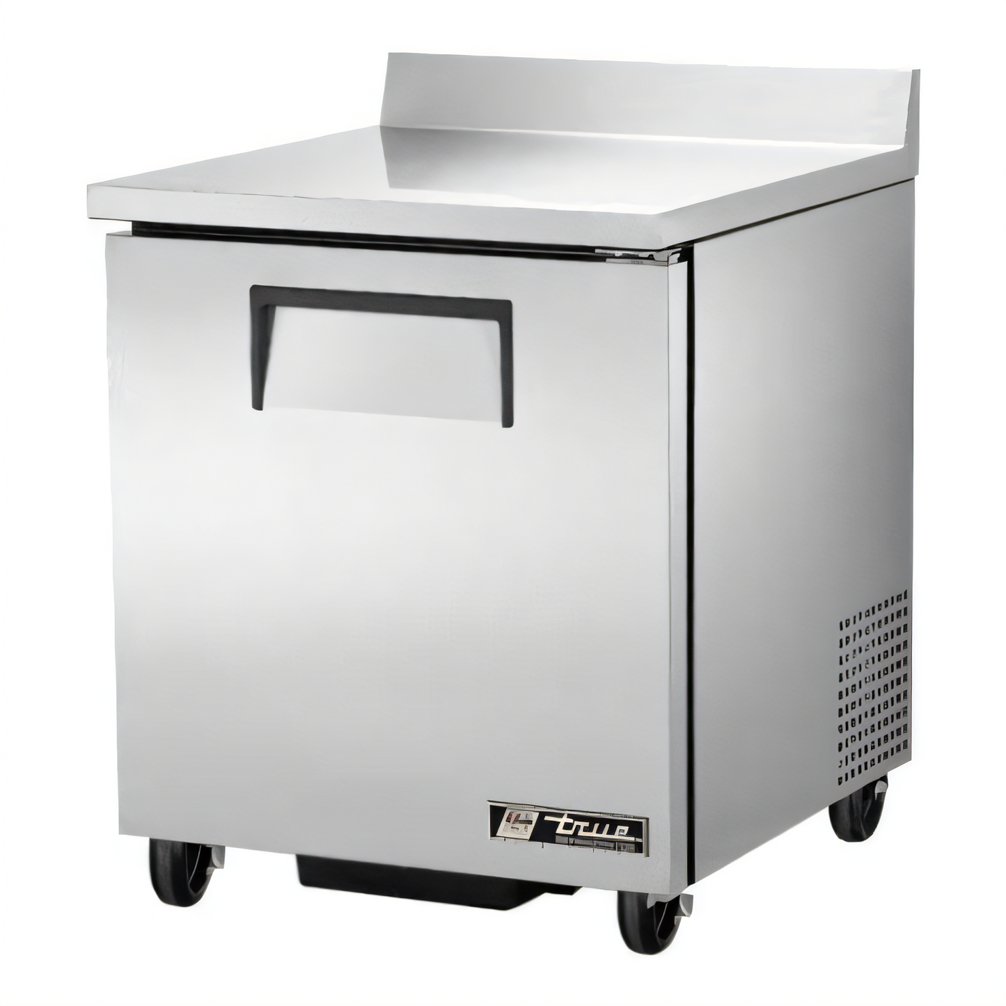 True Mfg True TWT-27-HC 27-Inch One-Section Work Top Refrigerator with Stainless Steel Top and Rear Splash - TWT-27-HC