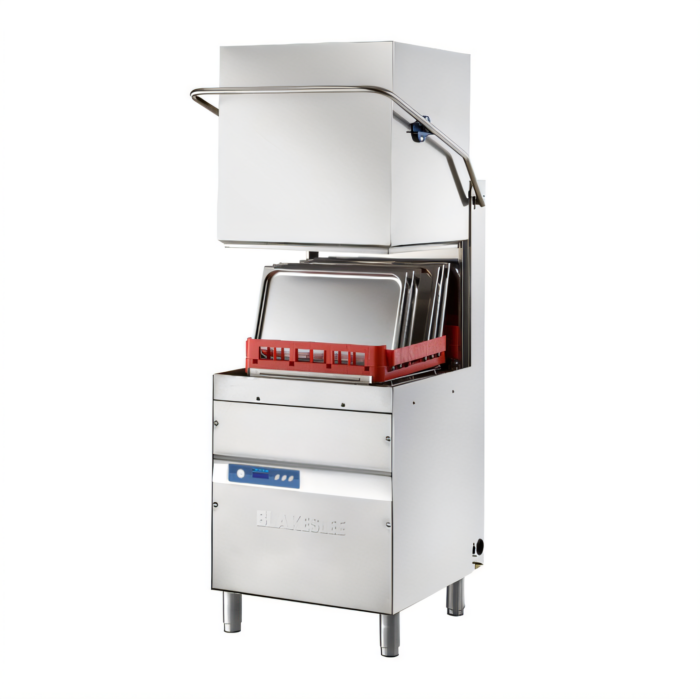 Blakeslee 28-3/8-Inch Hood-Type High-Temp Door Dishwasher with Digital Controls and 9 kW Booster Heater - D-18D-3
