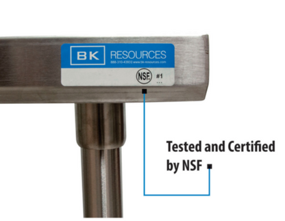 BK Resources Stainless Steel Prep Tables -  QVTR5OB-4824