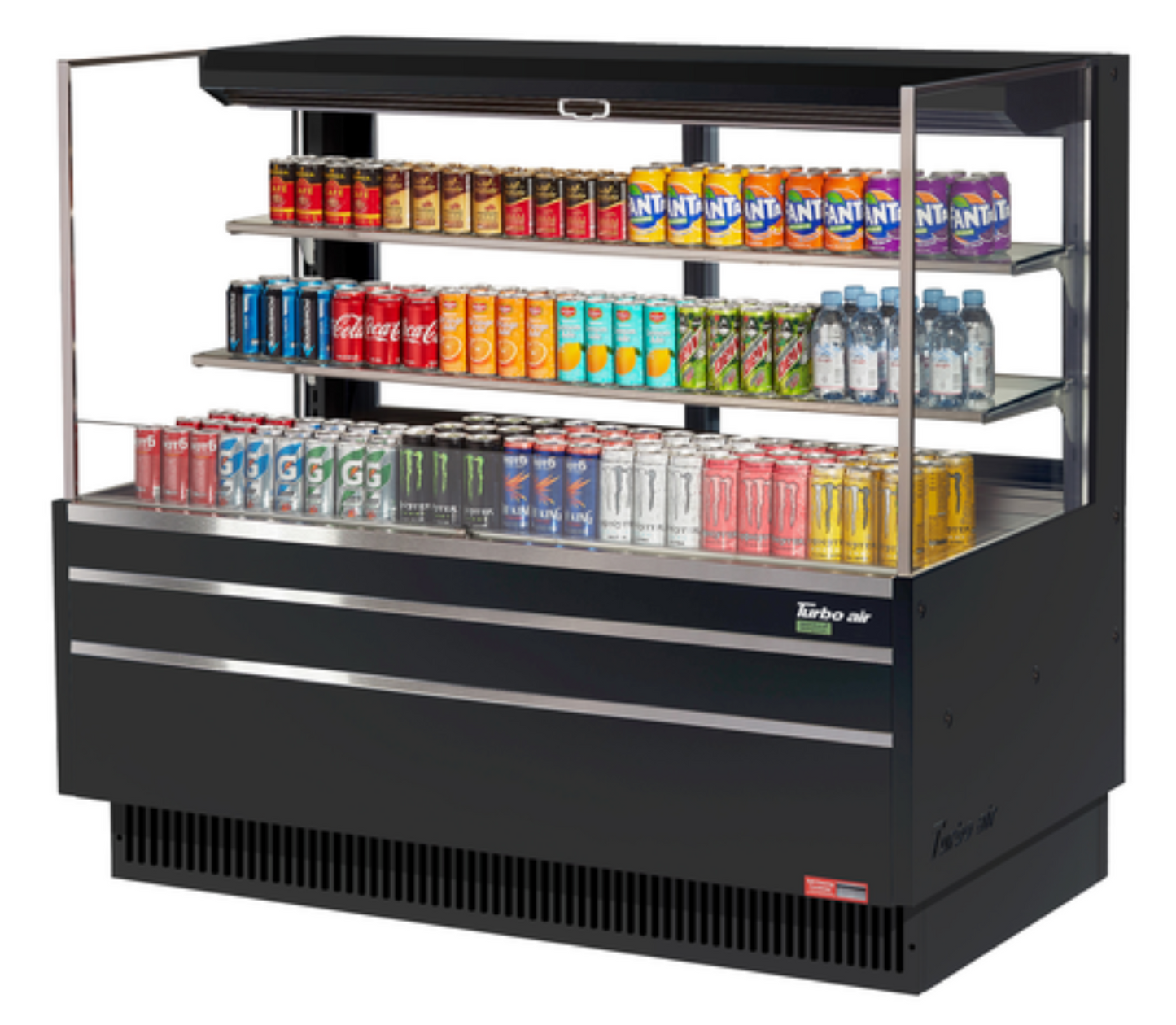 Turbo Air TOM-60L-UFD-W(B)-3S-N Open-Air Coolers - TOM-60L-UFD-W(B)-3S-N