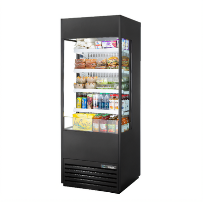 True Mfg Vertical Air Curtain Merchandiser Refrigerator, 30 Inch W, Glass Sides, 4 Shelves, Self-Contained R290 - TOAM-30GS-HC~NSL01