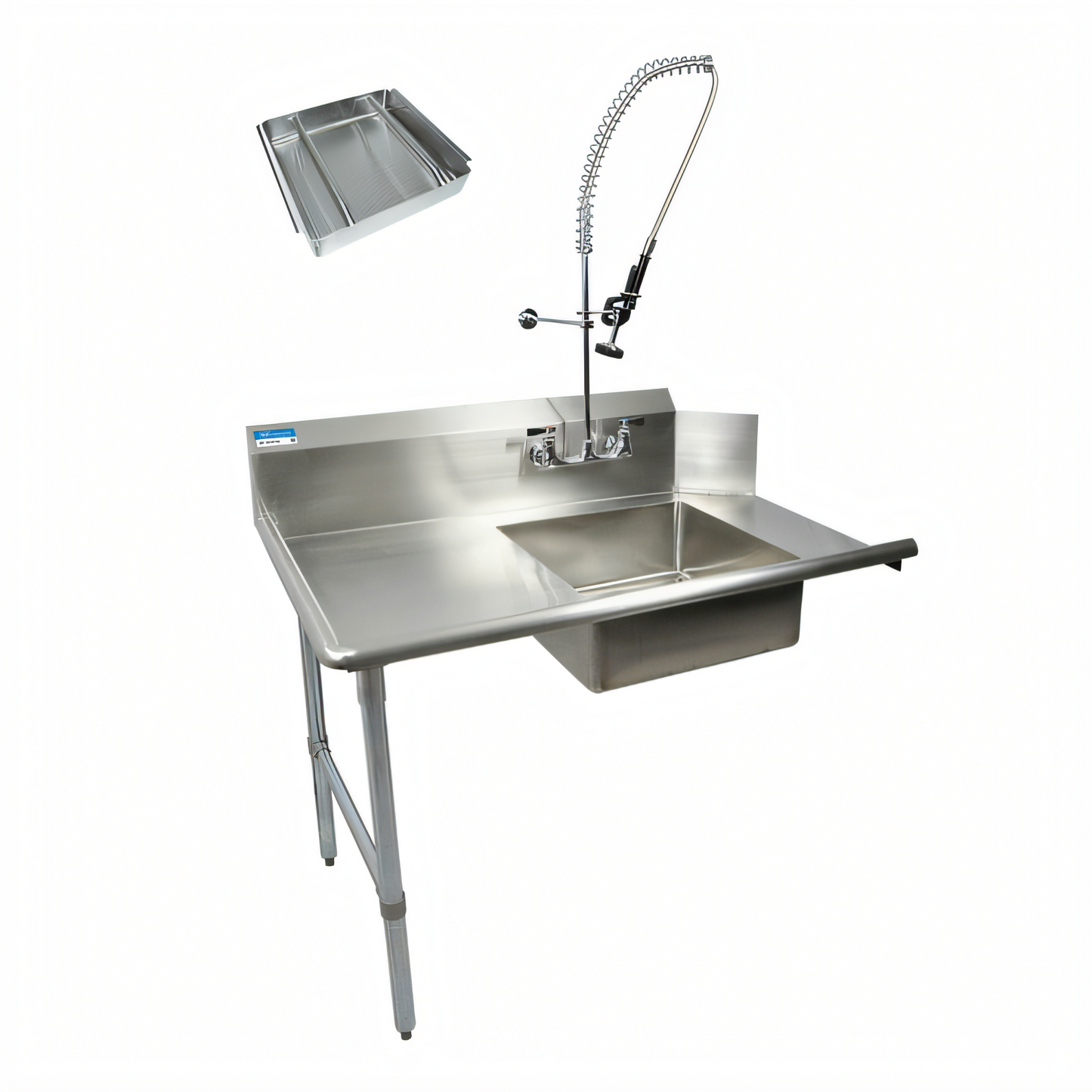 BK Resources BKSDT-48-L-SS-P3-G Compartment Sinks - BKSDT-48-L-SS-P3-G