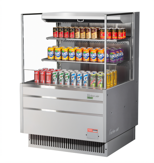 Turbo Air TOM-36L-UF-S-3S-N Open-Air Coolers - TOM-36L-UF-S-3S-N