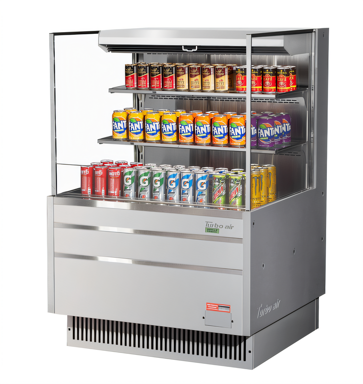 Turbo Air TOM-36L-UF-S-3S-N Open-Air Coolers - TOM-36L-UF-S-3S-N