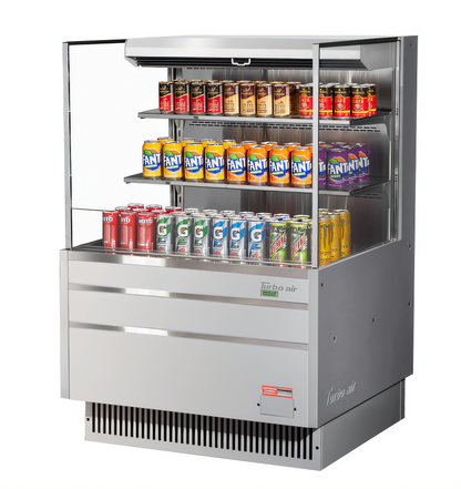 Turbo Air TOM-36L-UF-S-3S-N Open-Air Coolers - TOM-36L-UF-S-3S-N