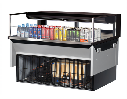 Turbo Air TOM-48L-UFD-W(B)-1SI-N Countertop Refrigerated Display Cases - TOM-48L-UFD-W(B)-1SI-N