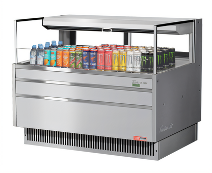 Turbo Air TOM-48L-UFD-S-1S-N Open-Air Coolers - TOM-48L-UFD-S-1S-N