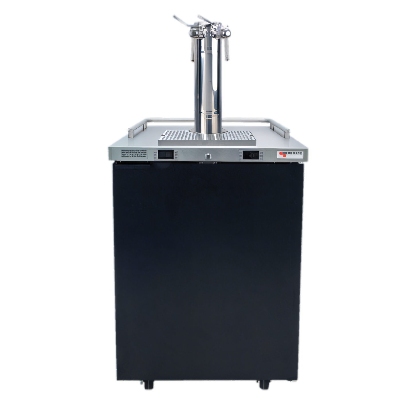 Micro Matic USA Pro-Line E-Series One-Section Dual-Temperature Wine Cooler Dispenser with 2-Faucet Finesse Wine Font, 25-Inch Wide, 8.4 Cu. Ft. - MDD23W-E-A