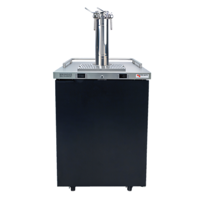 Micro Matic USA Pro-Line E-Series One-Section Dual-Temperature Wine Cooler Dispenser with 2-Faucet Finesse Wine Font, 25-Inch Wide, 8.4 Cu. Ft. - MDD23W-E-A