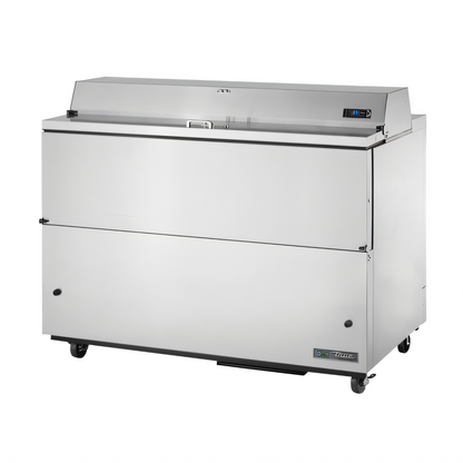 True Mfg True TMC-58-S-HC Mobile School Milk Cooler, Forced-Air, 16-Crate Capacity, Stainless Steel - TMC-58-S-HC