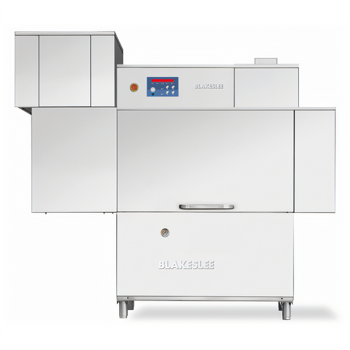 Blakeslee RC64 HR 63-Inch High-Temp Single-Tank Conveyor Dishwasher with Booster Heater