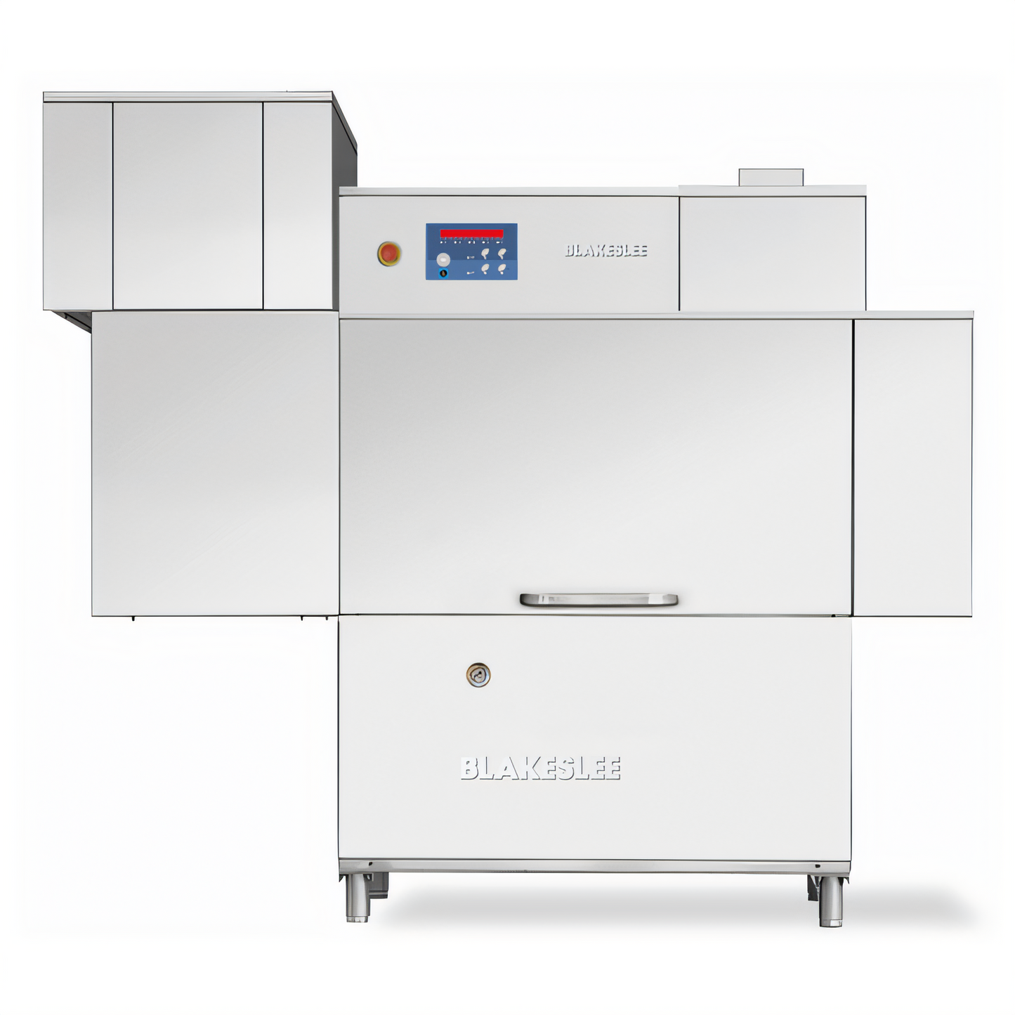 Blakeslee RC64 HR 63-Inch High-Temp Single-Tank Conveyor Dishwasher with Booster Heater