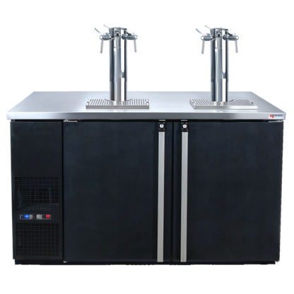Micro Matic USA Pro-Line E-Series Dual Temperature Wine Cooler Dispenser, Two-Section, Self-Contained, 8 1/6-Barrel Keg Capacity