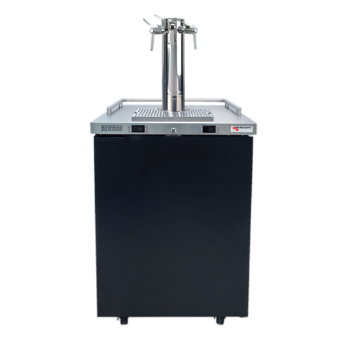 Micro Matic USA Pro-Line E-Series Dual-Temperature 1-Section Wine Cooler Dispenser, 25-Inch, 4-Keg, 3-Faucet, Black - MDD23W-E-B