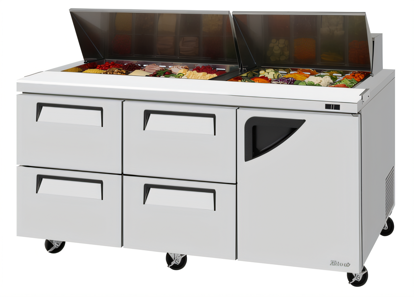 Turbo Air TST-72SD-D4R-N Super Deluxe Prep Tables - TST-72SD-D4R-N