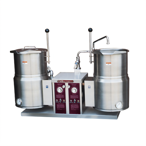 Structural Concepts Southbend Steam Twin Tilting Electric Countertop Kettles, 10 Gallons Each, 2/3 Jacket - KECT-10-2