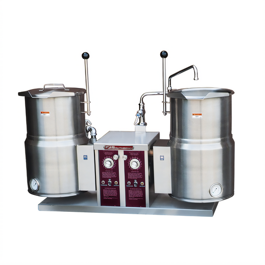 Structural Concepts Southbend Steam Twin Tilting Electric Countertop Kettles, 10 Gallons Each, 2/3 Jacket - KECT-10-2
