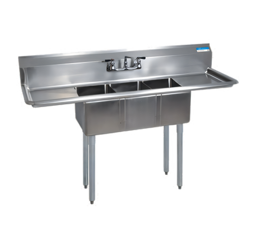 BK Resources BKS-3-1220-12-12T Compartment Sinks - BKS-3-1220-12-12T