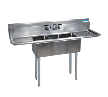 BK Resources BKS-3-1220-12-12T Compartment Sinks - BKS-3-1220-12-12T