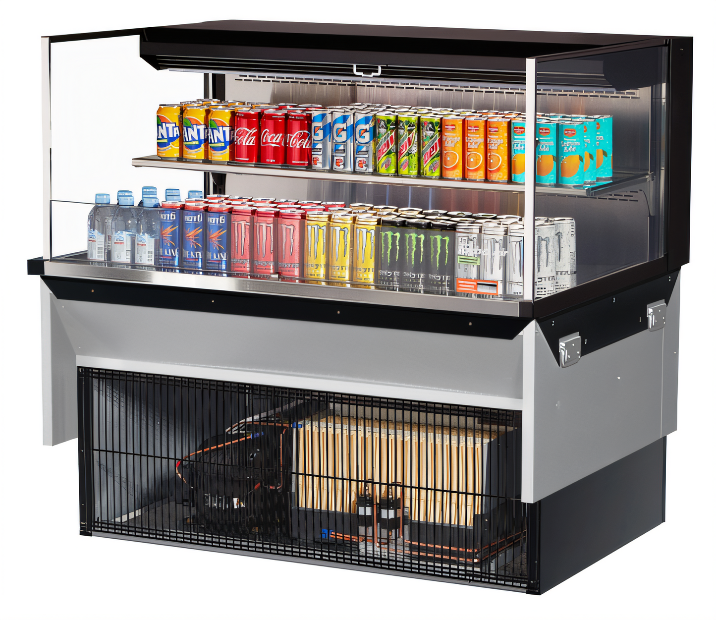 Turbo Air TOM-48L-UF-W(B)-2SI-N Countertop Refrigerated Display Cases - TOM-48L-UF-W(B)-2SI-N