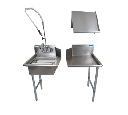 BK Resources BKDTK-72-L-G Compartment Sinks - BKDTK-72-L-G