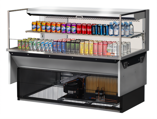 Turbo Air TOM-60L-UF-S-2SI-N Countertop Refrigerated Display Cases - TOM-60L-UF-S-2SI-N