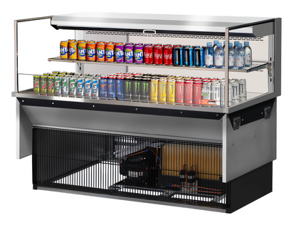 Turbo Air TOM-60L-UF-S-2SI-N Countertop Refrigerated Display Cases - TOM-60L-UF-S-2SI-N