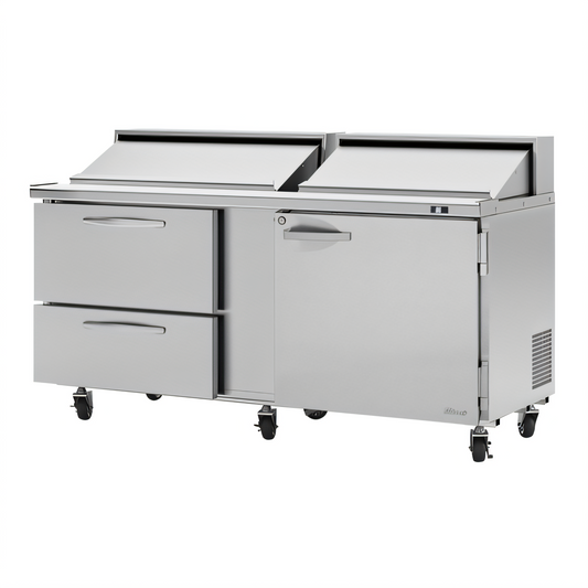 Turbo Air PST-72-D2R(L)-N PRO Prep Tables - PST-72-D2R(L)-N