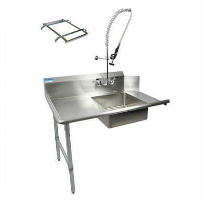 BK Resources BKSDT-72-L-P2-G Compartment Sinks - BKSDT-72-L-P2-G