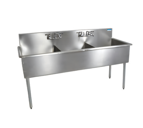 BK Resources BK8BS-3-24-12 Compartment Sinks - BK8BS-3-24-12