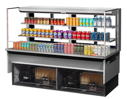 Turbo Air TOM-72L-UFD-S-3SI-N Countertop Refrigerated Display Cases - TOM-72L-UFD-S-3SI-N
