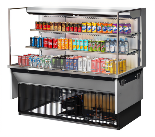 Turbo Air TOM-60L-UF-S-3SI-N Countertop Refrigerated Display Cases - TOM-60L-UF-S-3SI-N