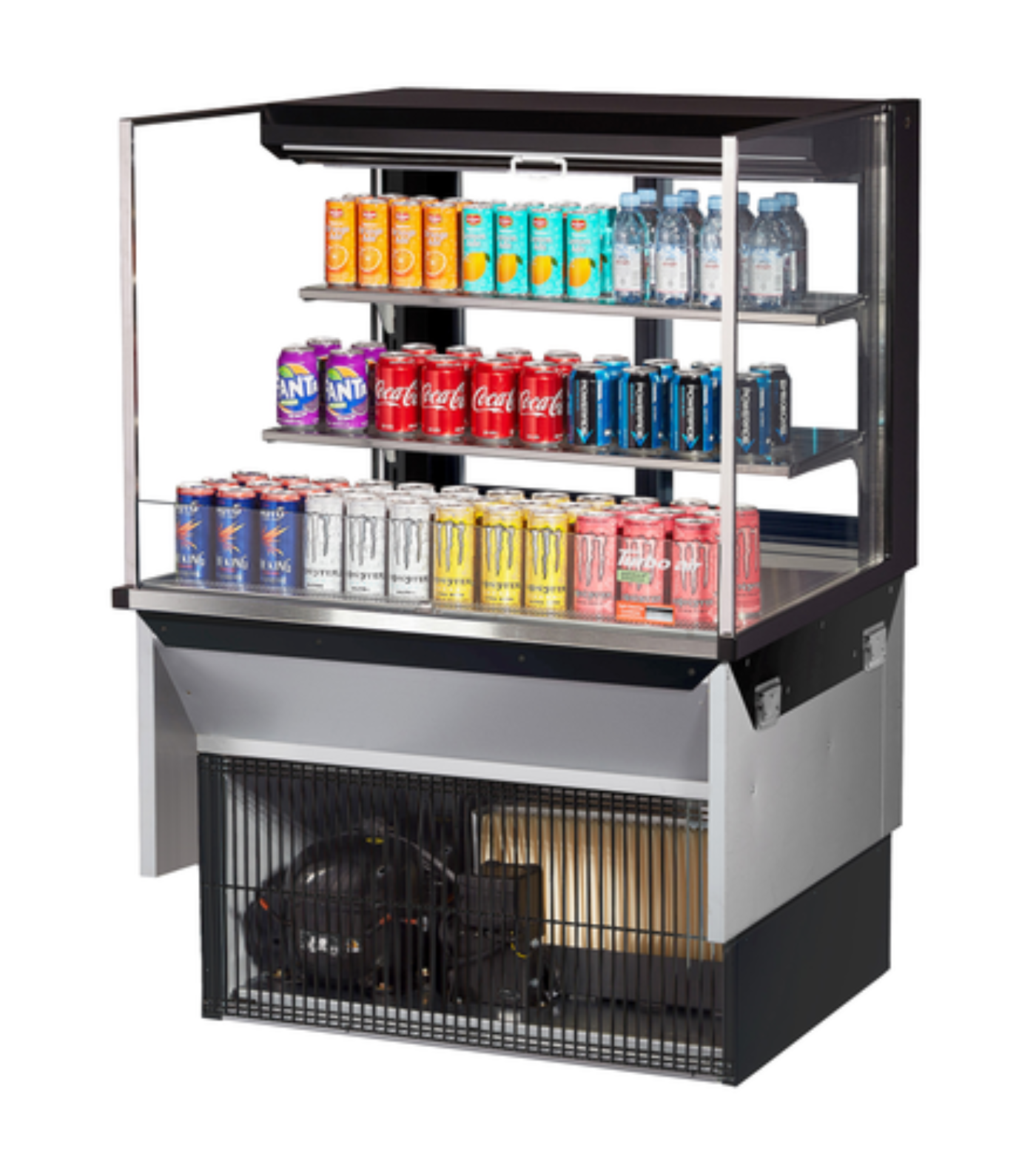 Turbo Air TOM-36L-UFD-W(B)-3SI-N Countertop Refrigerated Display Cases - TOM-36L-UFD-W(B)-3SI-N