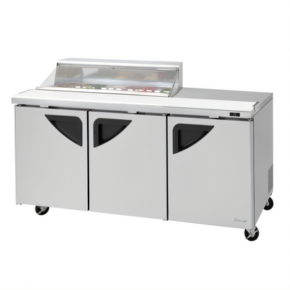 Turbo Air TST-72SD-12S-N-CL Super Deluxe Prep Tables - TST-72SD-12S-N-CL