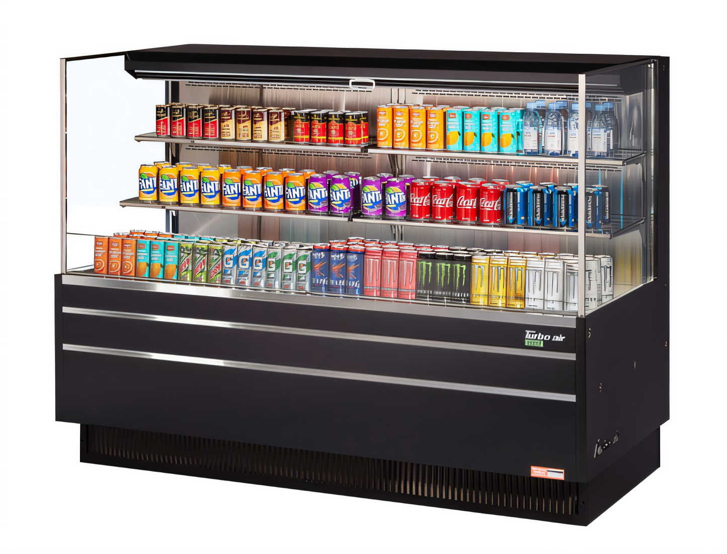 Turbo Air TOM-72L-UF-W(B)-3S-N Open-Air Coolers - TOM-72L-UF-W(B)-3S-N
