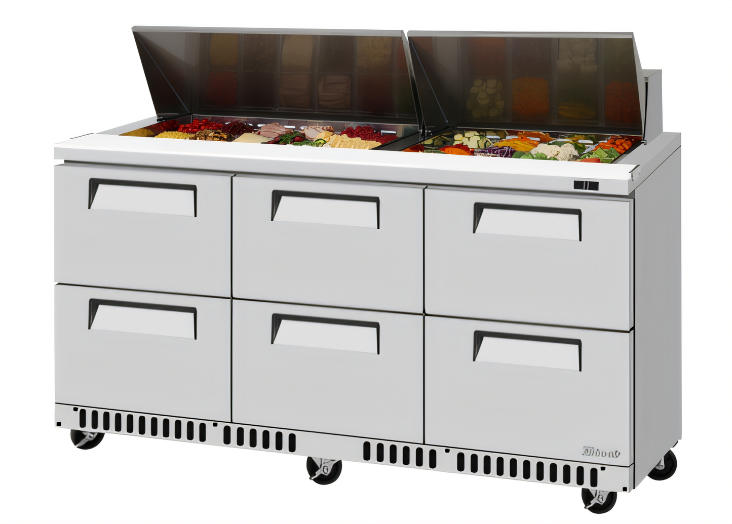 Turbo Air TST-72SD-D6-FB-N Super Deluxe Prep Tables - TST-72SD-D6-FB-N